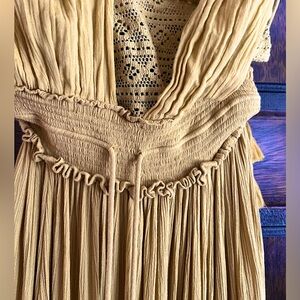 Free people beautiful yellow Goddess  summer dress